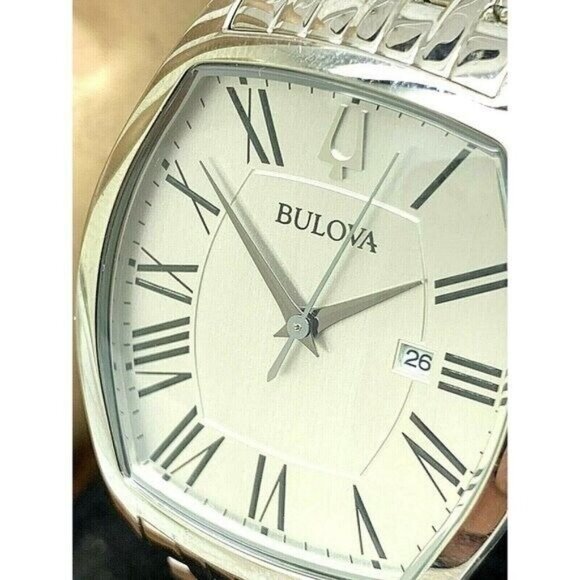 Bulova Silver Roman Numeral Dress Watch - Picture 1 of 13